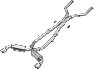 2017-2022 Q60 Cat-Back, Dual Rear Exit Exhaust, S44043CF