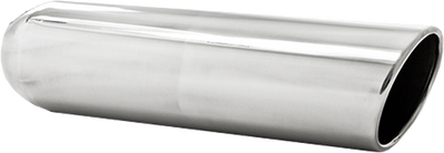 3-Inch Inlet, T304 Stainless Steel, Angle Cut Rolled End, 4-Inch Outlet, 3-Inch Inlet, Weld On Tip, T5136