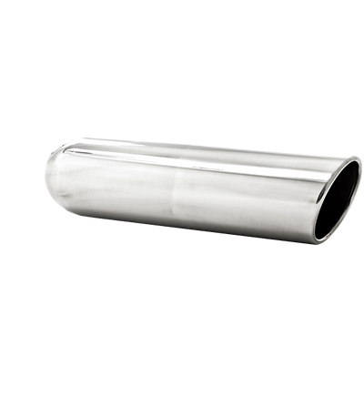 2.5-Inch Inlet, T304 Stainless Steel, Angle Cut Rolled End, 4-Inch Outlet, 2.5-Inch Inlet, Weld On Tip, T5135